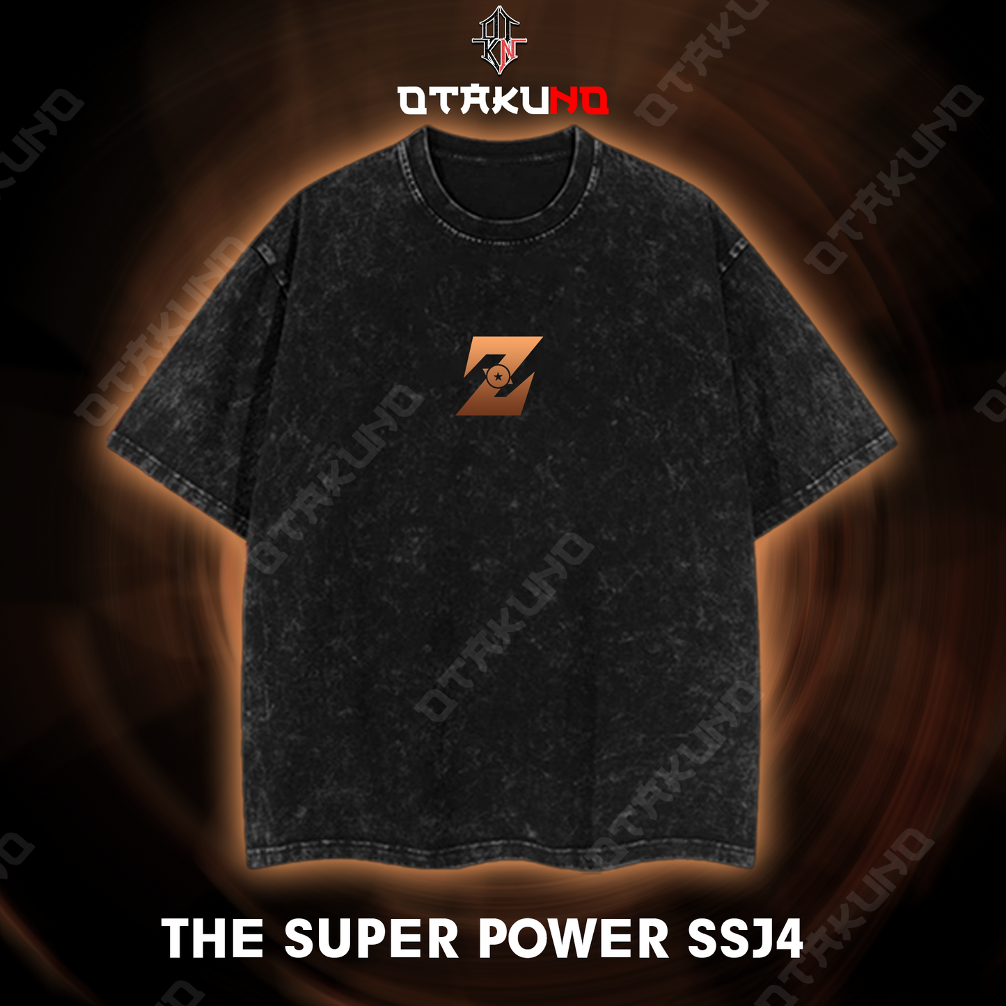 THE SUPER POWER SSJ4 OVERSIZED WASHED TSHIRT