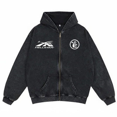 Washed Hoodies Zip