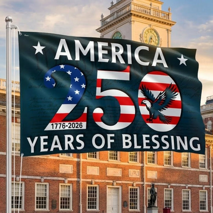 250 Years of Blessing Flag, 1776 2026 America Patriotic Eagle Decorative