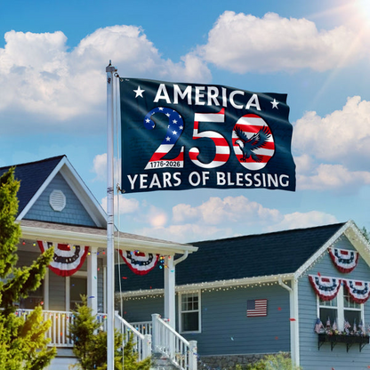 250 Years of Blessing Flag, 1776 2026 America Patriotic Eagle Decorative