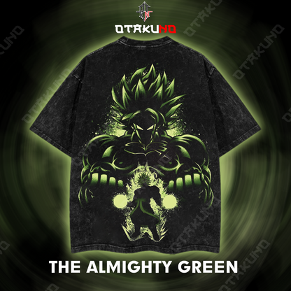 The Green Legrendary Super Saiyan Oversized Washed Tshirt