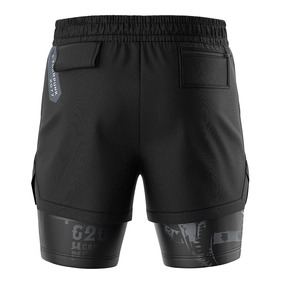 John Silverhand Cyberpunk 2077 2-in-1 Performance Shorts - Image 4