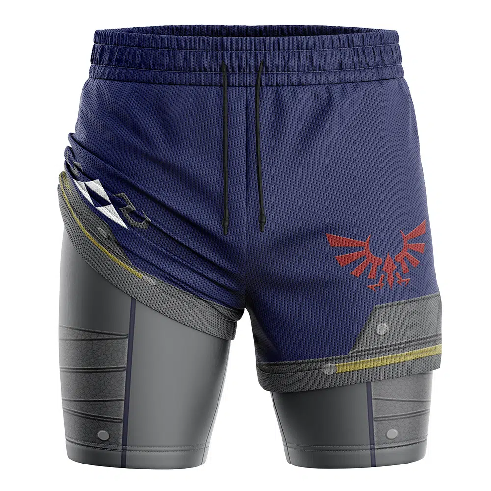Shield Style Legend of Zelda 2-in-1 Performance Shorts - Image 3